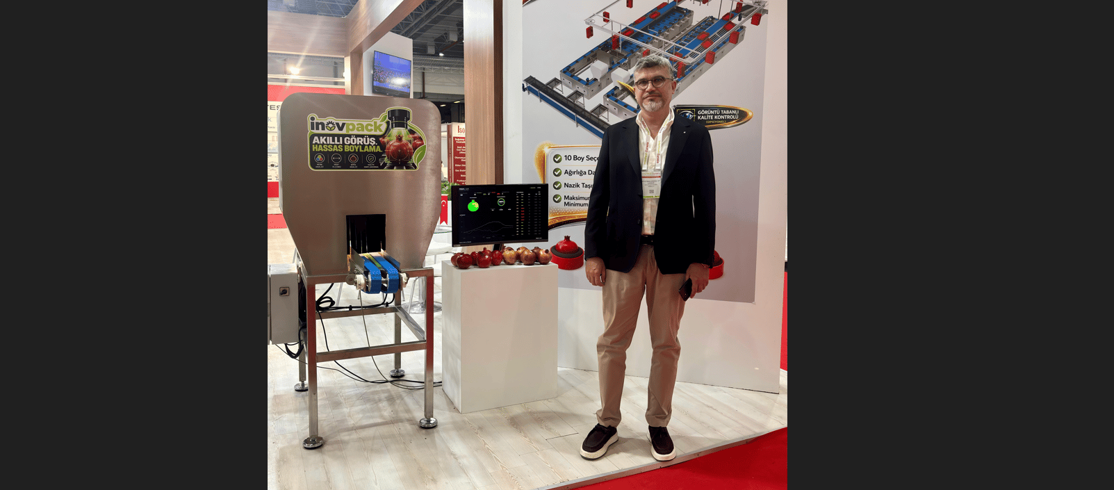İnovpack nar boylama makinesini yapan tek firma